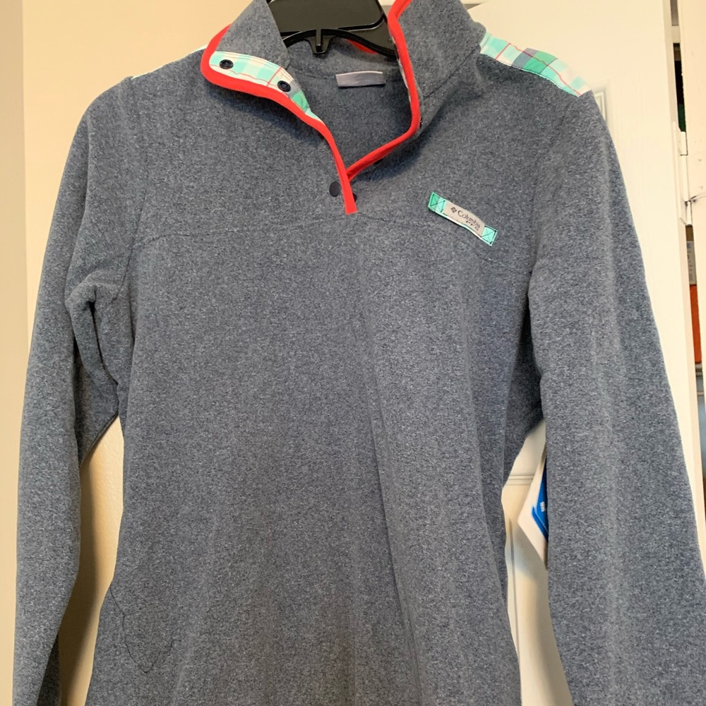 Columbia 1/4 Zip Pullover with Plaid